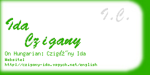 ida czigany business card